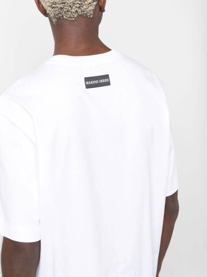 Marine Serre T-shirt met print Wit