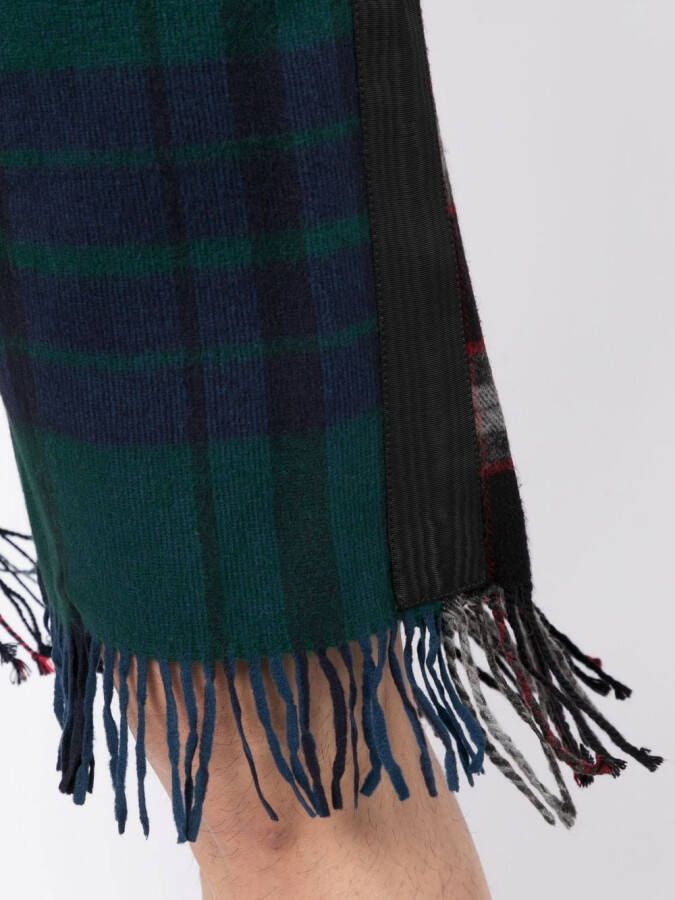 Marine Serre Shorts met tartan ruit Bruin