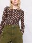 Marine Serre Top met maanprint Bruin - Thumbnail 3