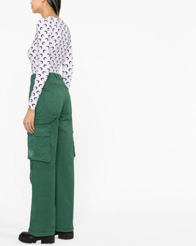Marine Serre Top met maanprint Wit