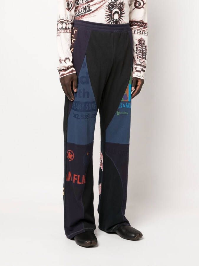 Marine Serre Trainingsbroek met grafische print Blauw