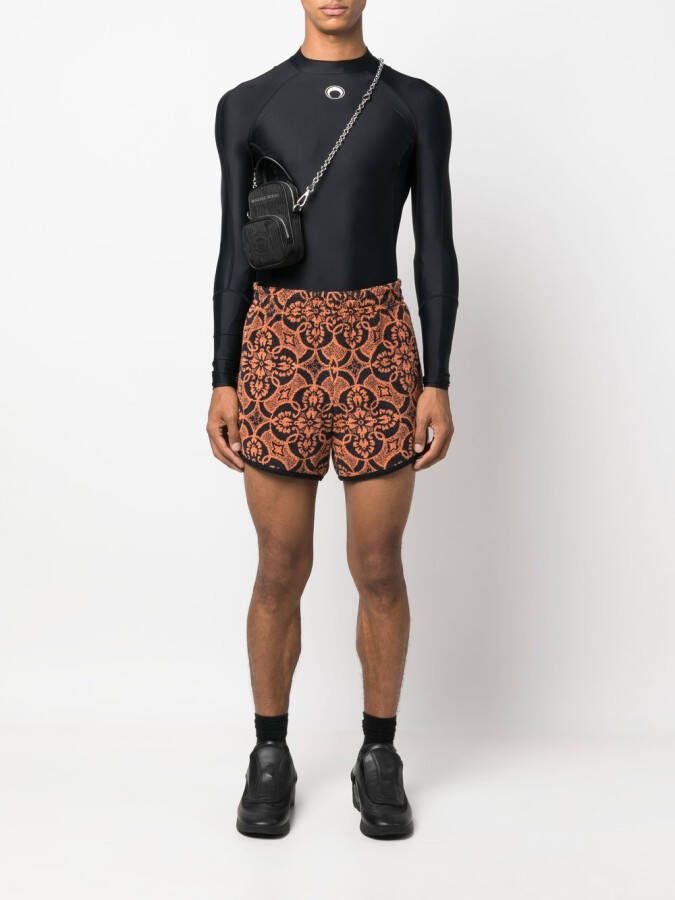 Marine Serre Trainingsshorts met print Oranje