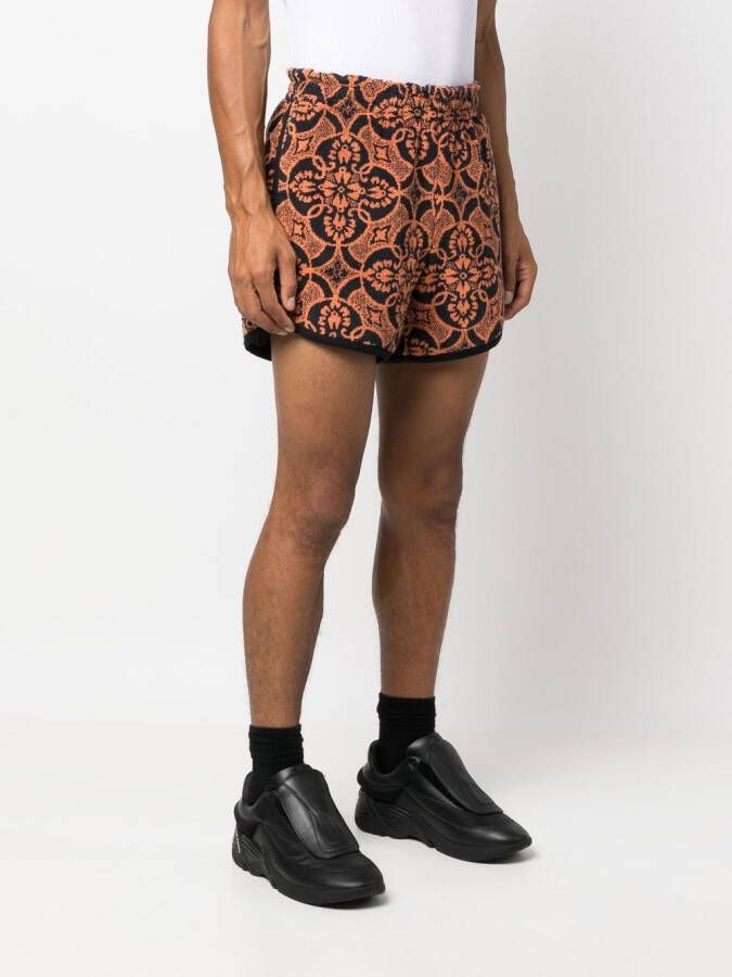 Marine Serre Trainingsshorts met print Oranje