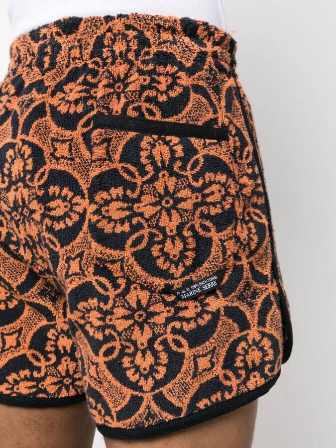 Marine Serre Trainingsshorts met print Oranje