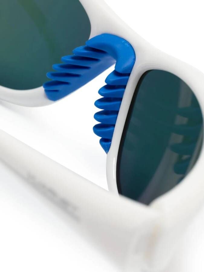Marine Serre x Vuarnet Injected Visionizer zonnebril met spiegelende glazen Wit