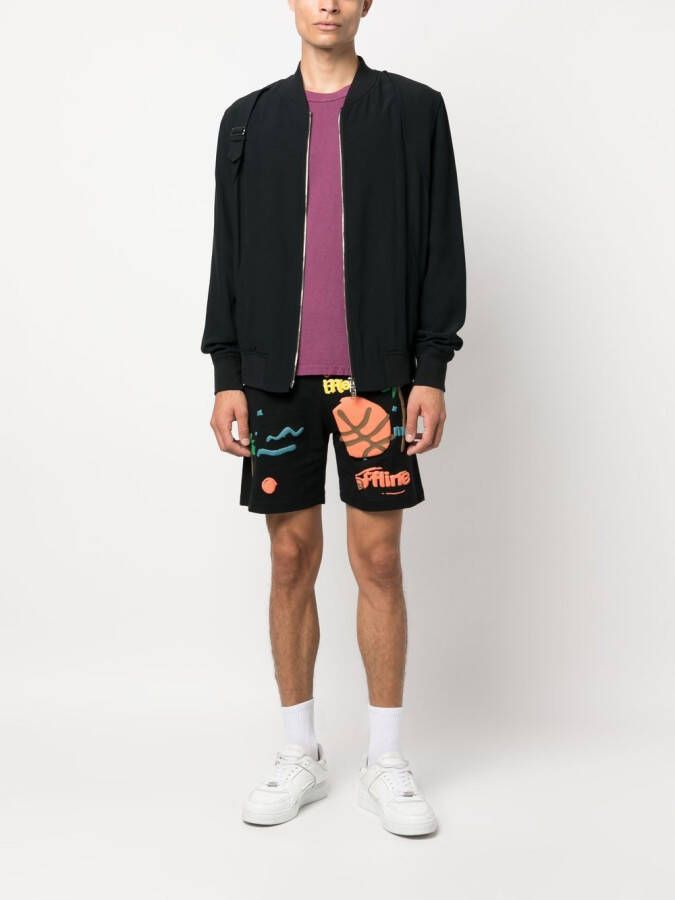 MARKET Trainingsshorts met grafische print Zwart