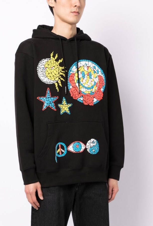 MARKET Hoodie met grafische print Zwart