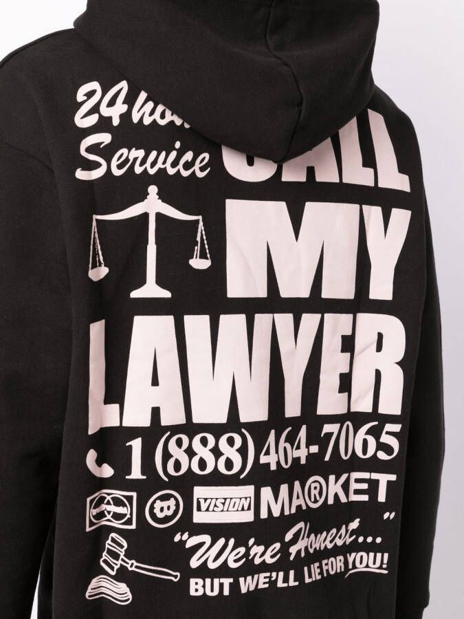 MARKET Hoodie met grafische print Zwart