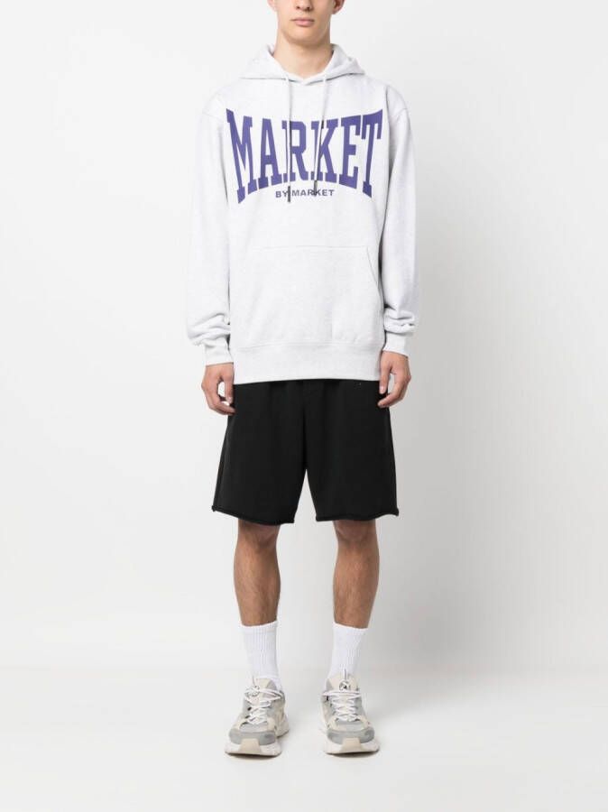 MARKET Hoodie met logoprint Grijs