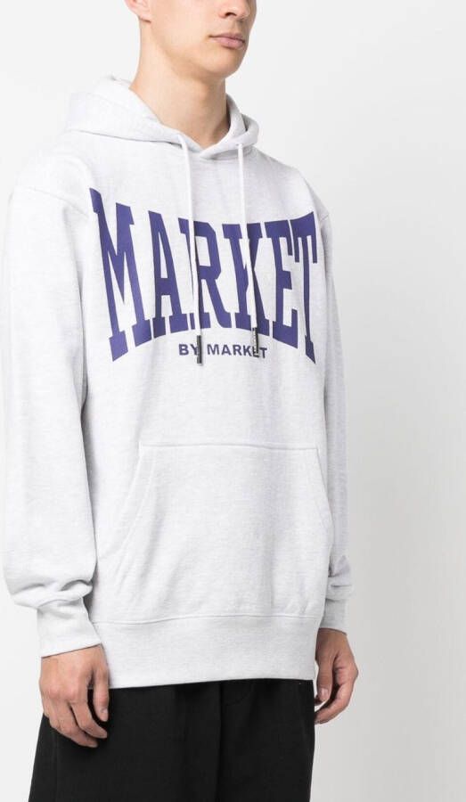 MARKET Hoodie met logoprint Grijs