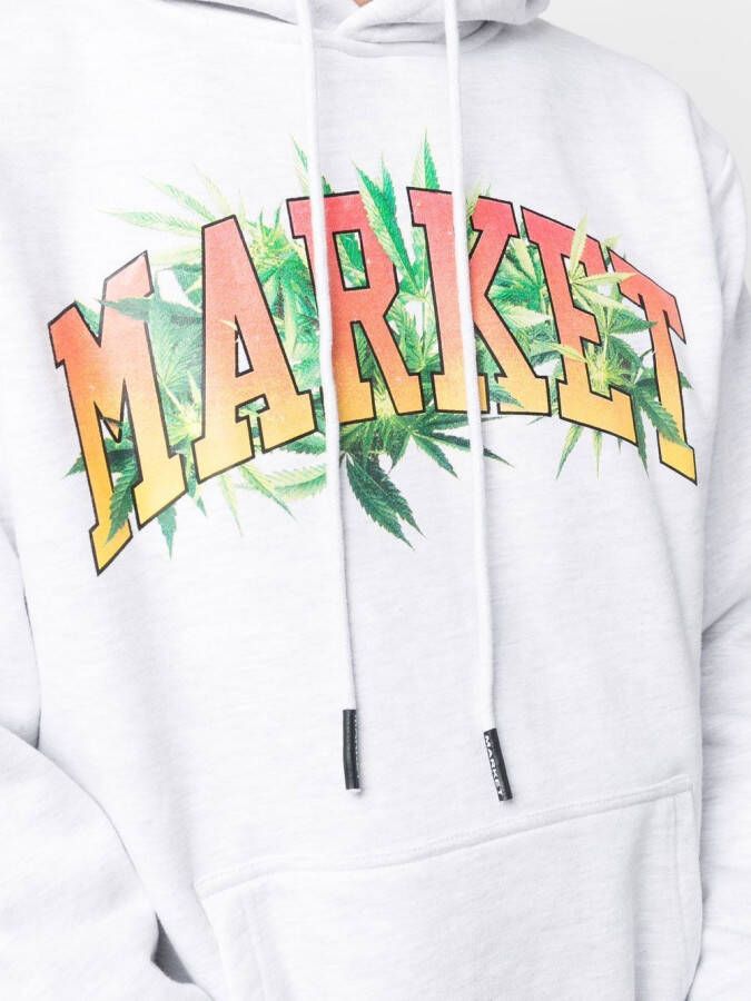 MARKET Hoodie met logoprint Grijs