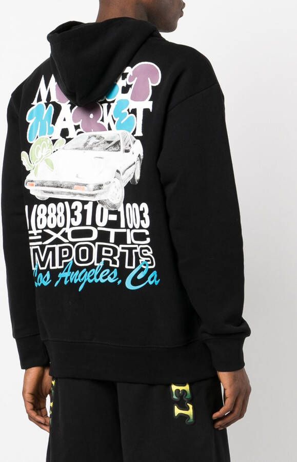 MARKET Hoodie met print Zwart