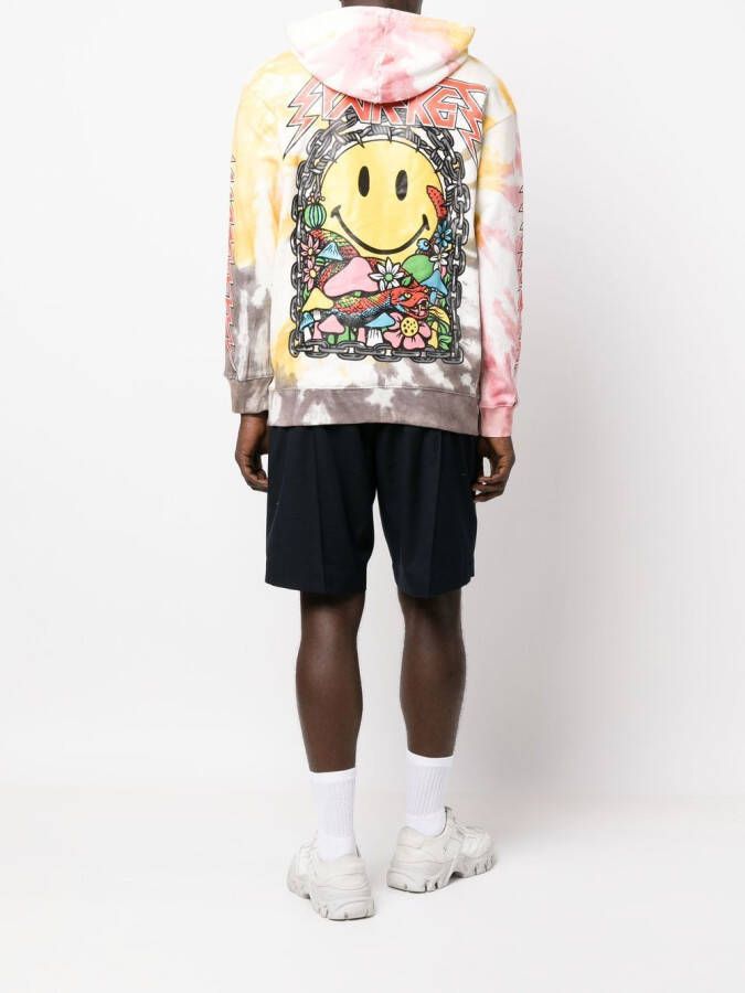 MARKET Hoodie met tie-dye print Wit