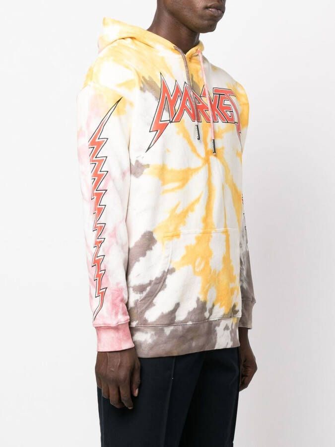 MARKET Hoodie met tie-dye print Wit