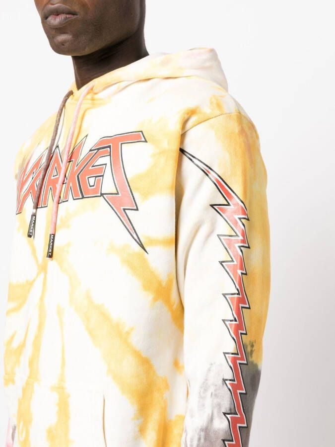 MARKET Hoodie met tie-dye print Wit