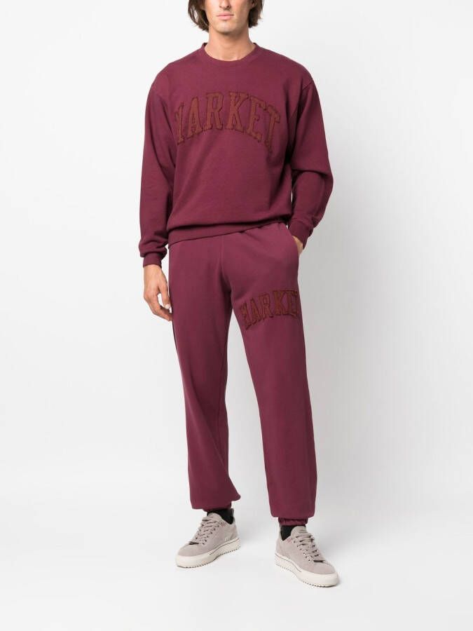 MARKET Sweater met geborduurd logo Rood