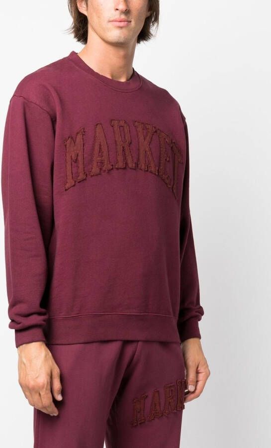 MARKET Sweater met geborduurd logo Rood
