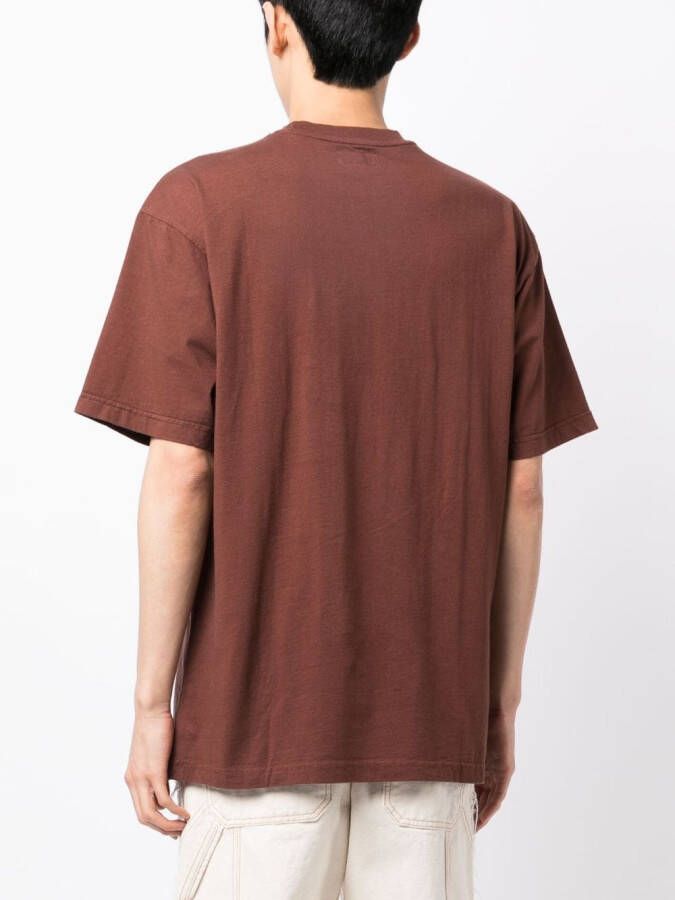 MARKET T-shirt met logoprint Bruin