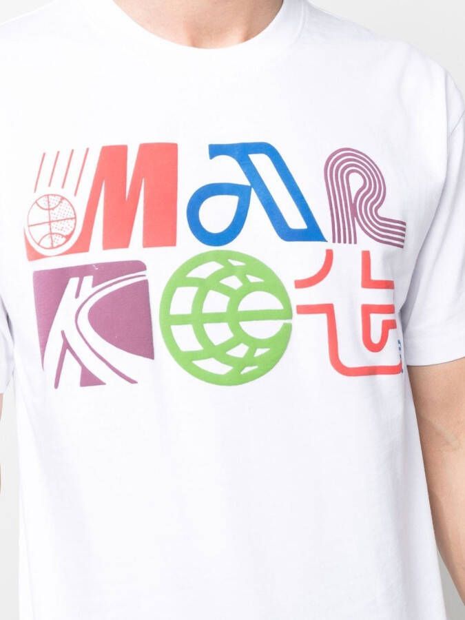 MARKET T-shirt met logoprint Wit