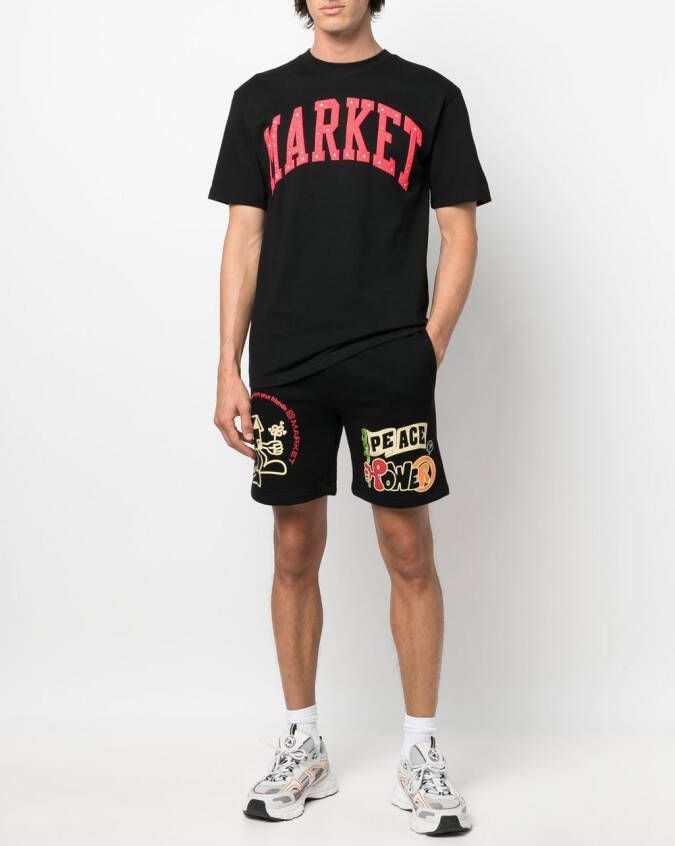 MARKET T-shirt met logoprint Zwart