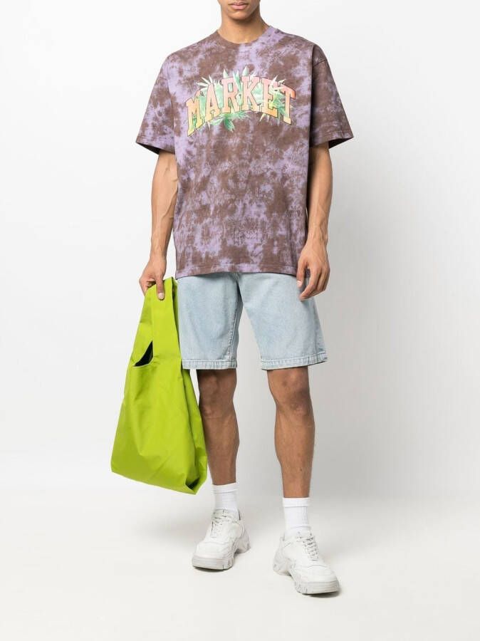 MARKET T-shirt met tie-dye print Paars