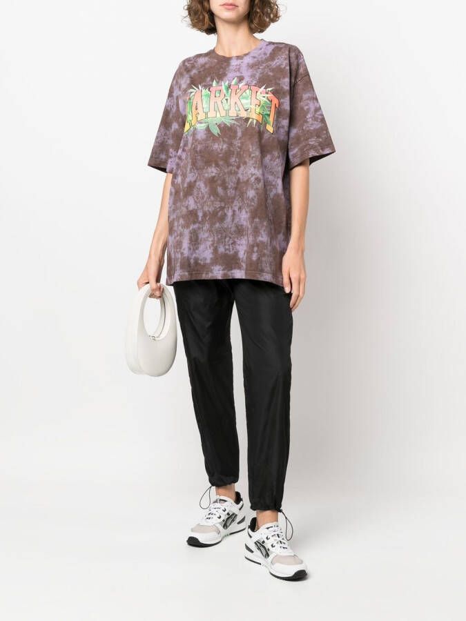 MARKET T-shirt met tie-dye print Paars