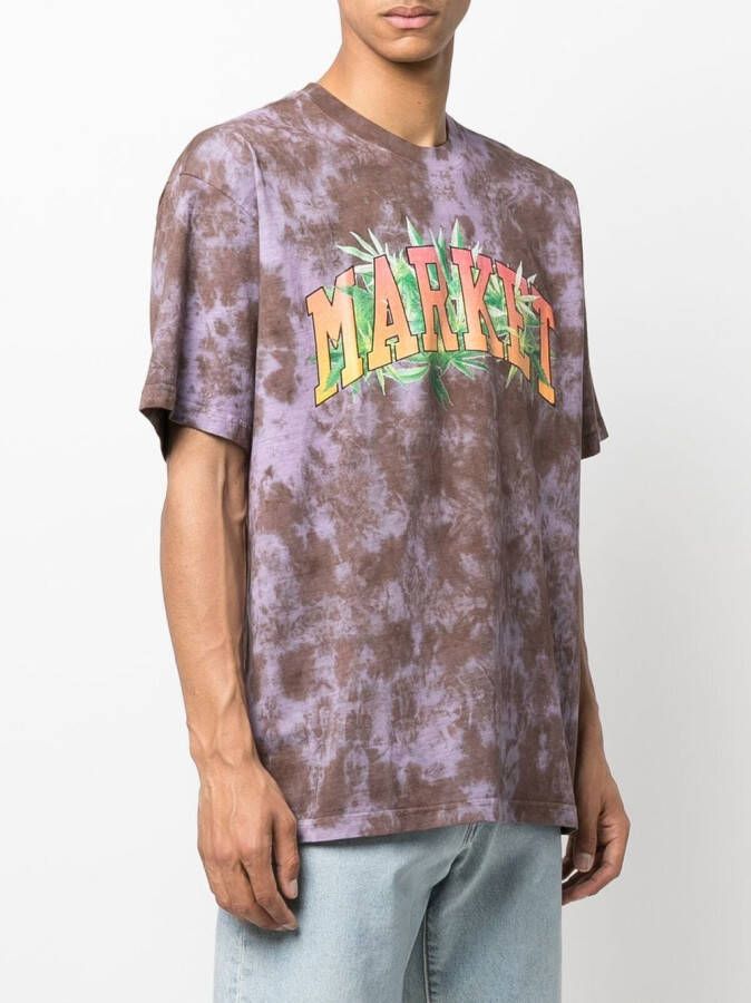 MARKET T-shirt met tie-dye print Paars