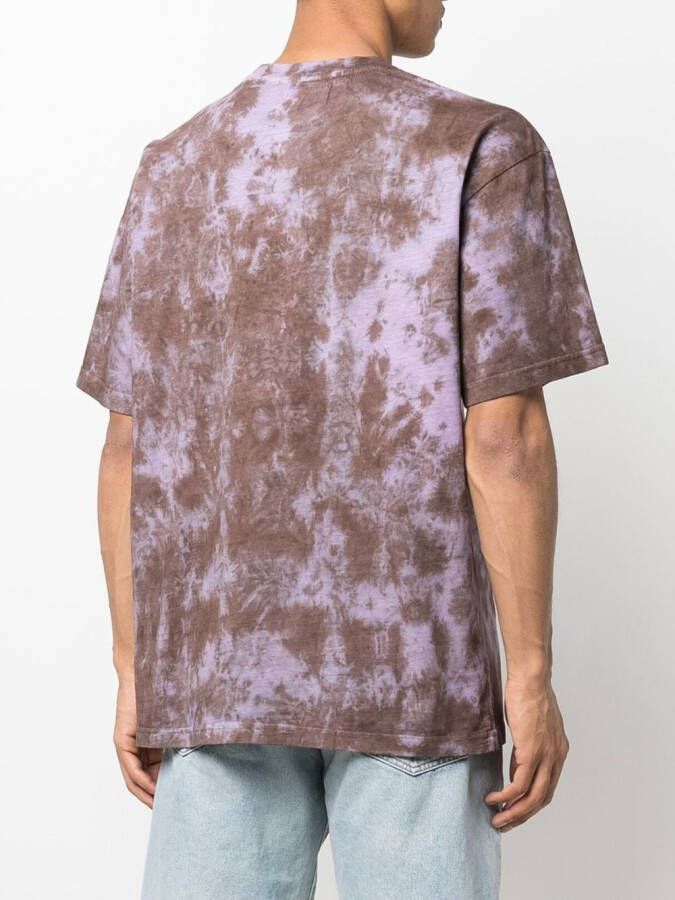 MARKET T-shirt met tie-dye print Paars
