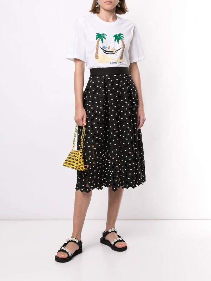 Markus Lupfer T-shirt met pailletten Wit