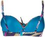 Marlies Dekkers lotus push up bikini top wired padded dark blue and purple - Thumbnail 8