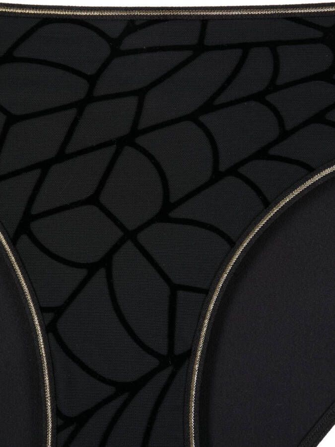 Marlies Dekkers Slip met fluwelen detail Zwart