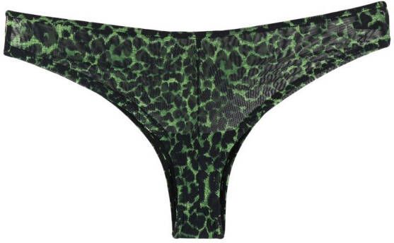 Marlies Dekkers Slip met luipaardprint Groen