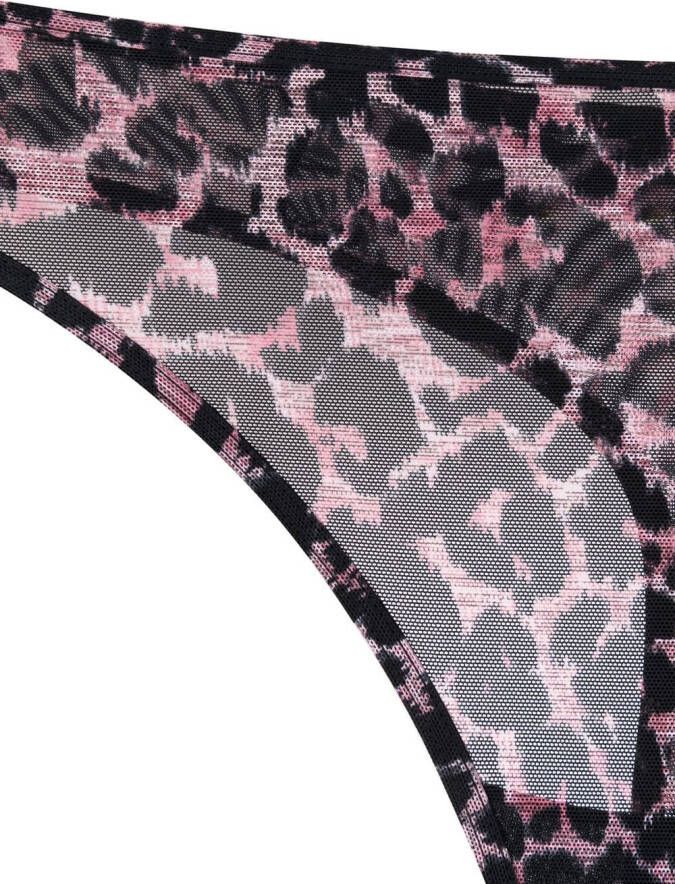 Marlies Dekkers String met luipaardprint Zwart