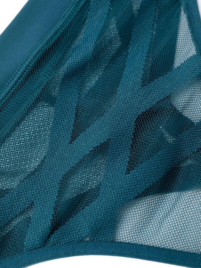 Marlies Dekkers The Illusionist string met mesh vlak Blauw