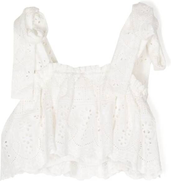 MARLO Broderie anglaise top Wit