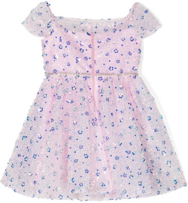 MARLO Verfraaide mini-jurk Paars