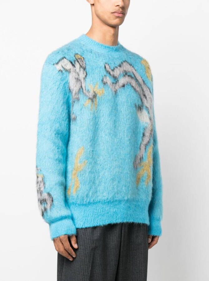 Marni Gebreide trui Blauw
