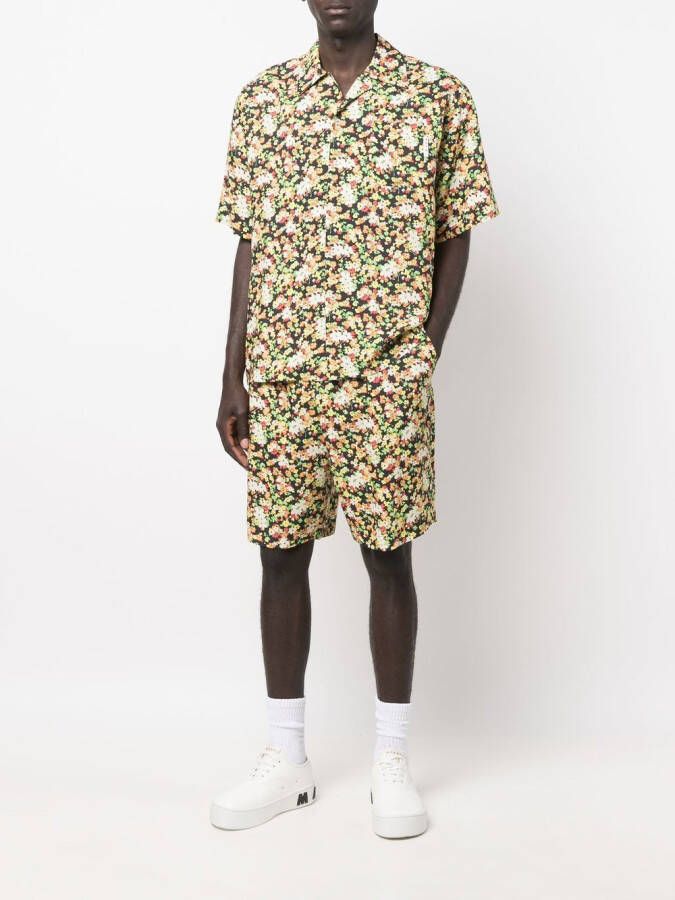 Marni Bermuda shorts met bloemenprint Zwart