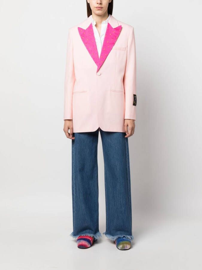 Marni Blazer met enkele rij knopen Roze