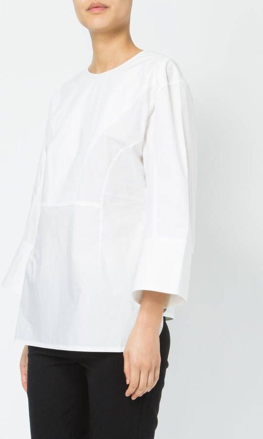 Marni blouse met cropped mouwen Wit