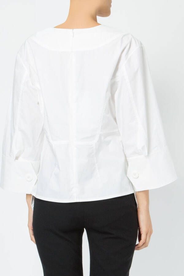 Marni blouse met cropped mouwen Wit