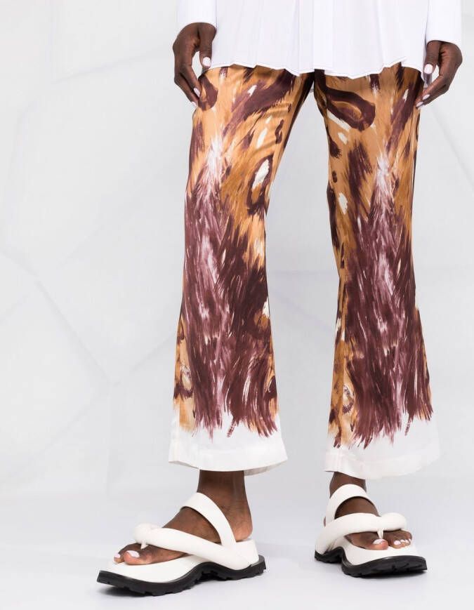 Marni Broek met print Bruin