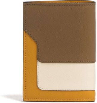 Marni Leren portemonnee Bruin