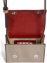 Marni Leren crossbodytas met colourblocking Beige - Thumbnail 4