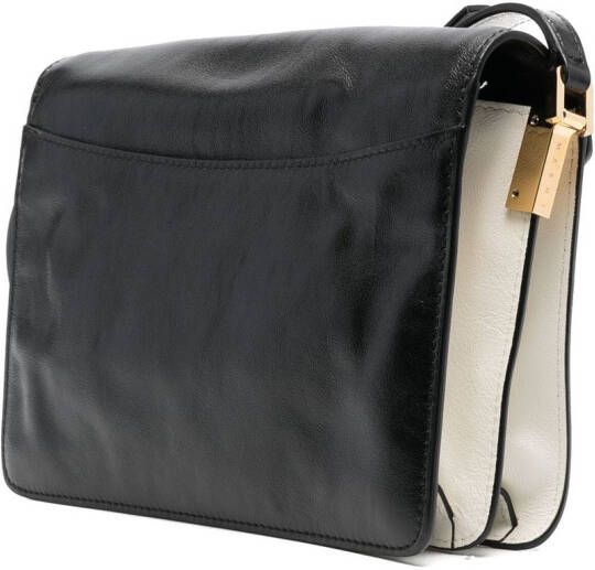 Marni Trunk leren crossbodytas Zwart