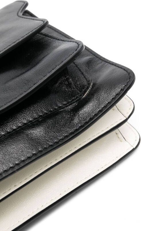 Marni Trunk leren crossbodytas Zwart