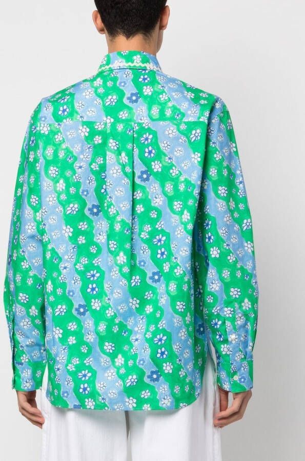 Marni Overhemd met bloemenprint Groen