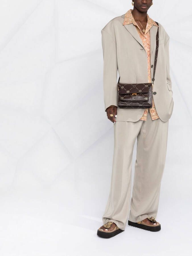 Marni Crossbodytas met reliëf Bruin