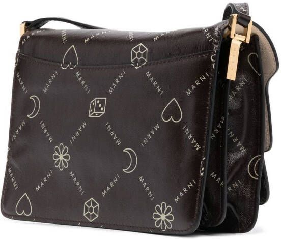 Marni Crossbodytas met reliëf Bruin