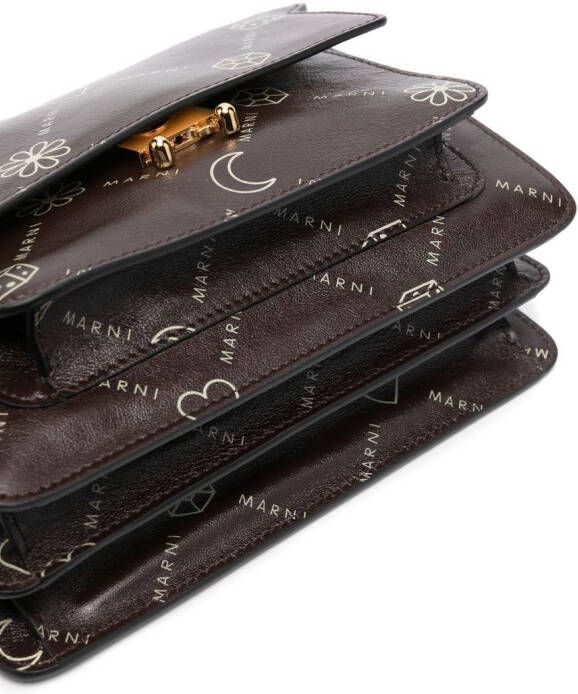 Marni Crossbodytas met reliëf Bruin
